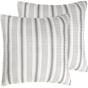 Levtex Home - Euro Shams (Set Of 2) - Quilt Back Stripe 26x26 855-12